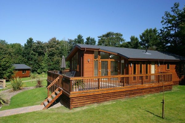 Raised timber decking for caravan and leisure parks