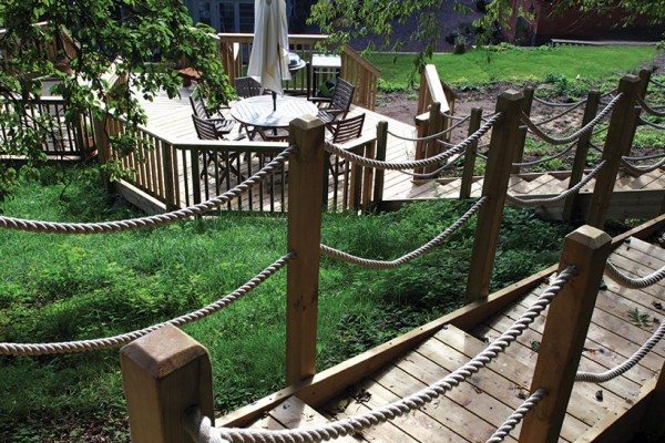 Multi-level timber deck