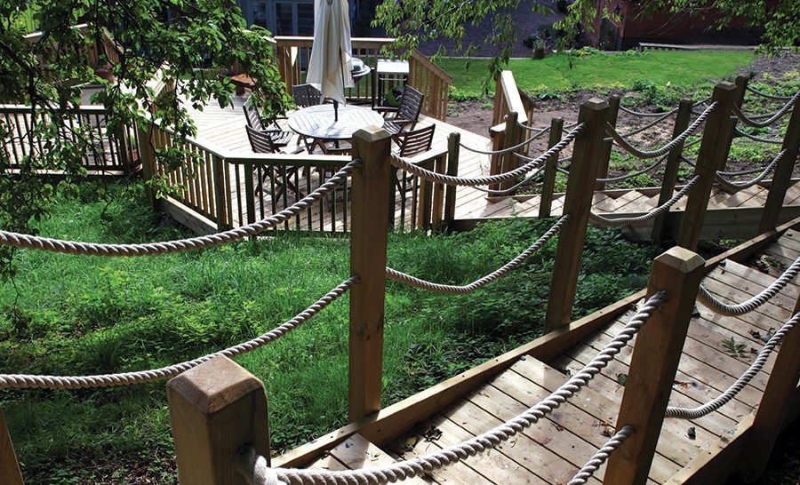 Multi-level timber deck