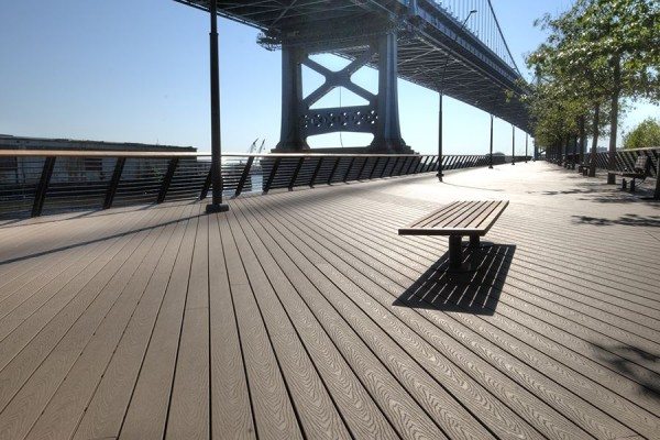 Trex commercial decking on a pier