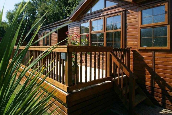 Raised decking for caravan and leisure parks
