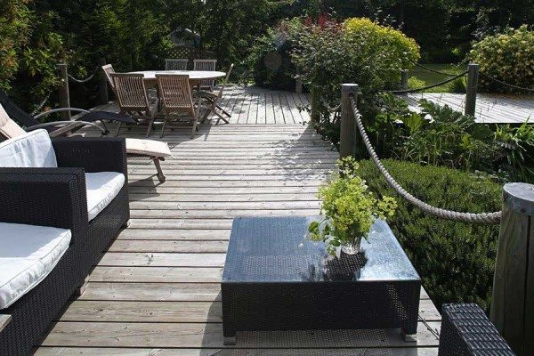 Timber decking boards create a space to relax