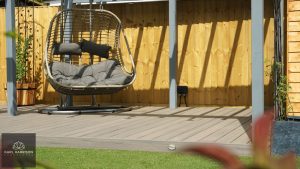 Trex deck with egg chair