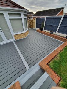 Trex decking outside conservatory