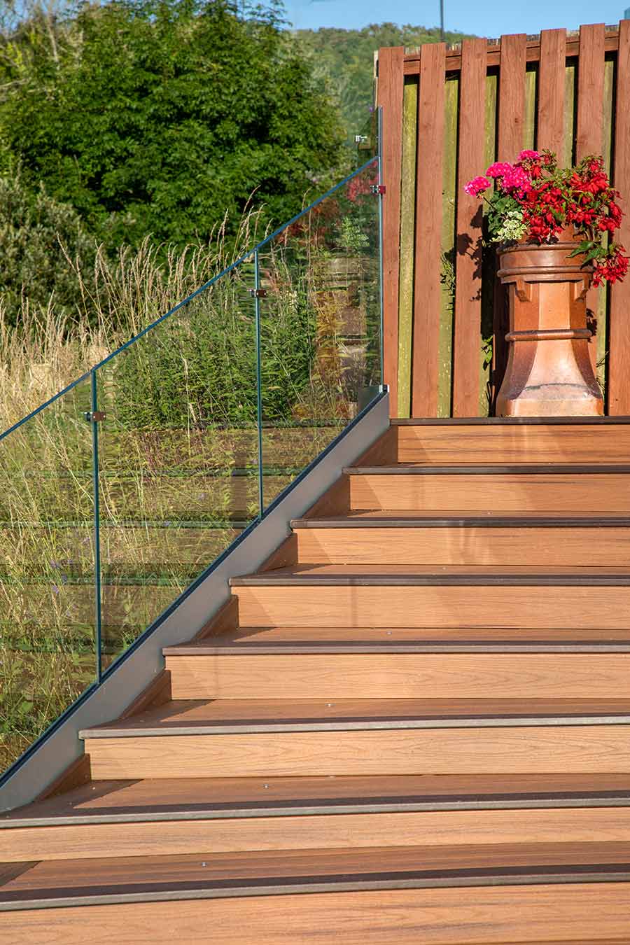 Composite decking stairs